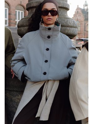 MANUKA Mavi Trenç Tarz Bomber Ceket