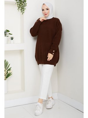 Pamuk Butik Kolu Taşlı Tunik