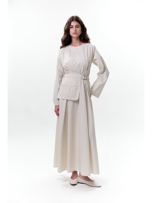 MANUKA Cepli Kemer Detaylı Elbise Taş