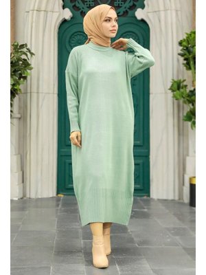 Neva Style Mint Triko Elbise 3409mınt
