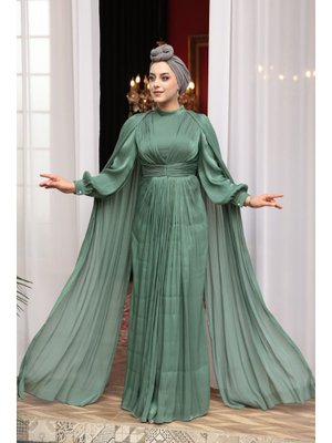 Neva Style Pelerinli Yeşil 5447y