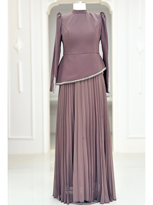 Amine Hüma Vizon Efsun Abiye Elbise