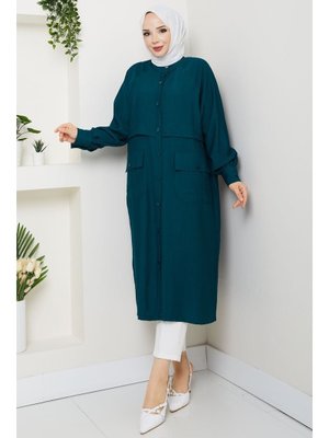 Pamuk Butik Cepli Robalı Düğme Kapamalı Giy Çık Kap