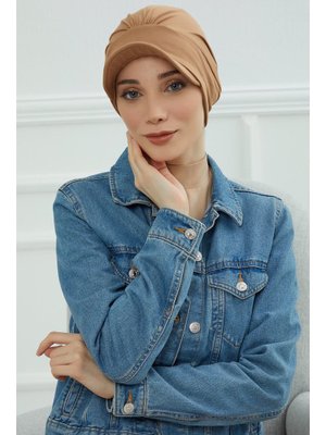 Aisha`s Design Şapkalı Penye Bone,açık Kahverengi,b