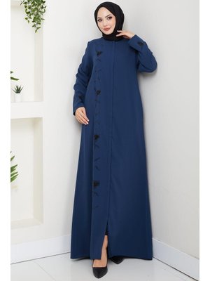 Hafsa Mina Petrol Gizli Patlı Taşlı Ferace