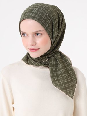 Miray Haki Fort Eşarp Kutu Desen