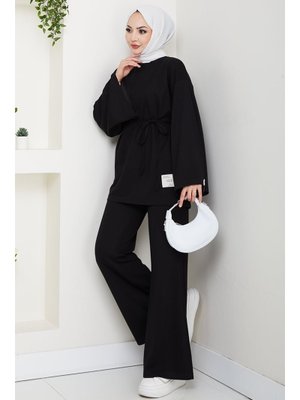 Bestenur Siyah İpli Arma Detay Oysho İkili Takım