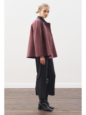MANUKA Kontrast Yakalı Trençkot Ekose