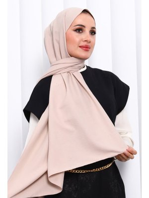 İmaj Butik Bej Pamuklu Caz Şal