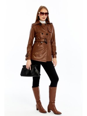 Jamila Taba Deri Trençkot/ceket