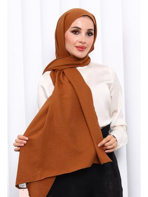 İmaj Butik Taba Pamuklu Caz Şal