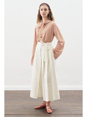 MANUKA Ekru Etek Görünümlü Pantolon