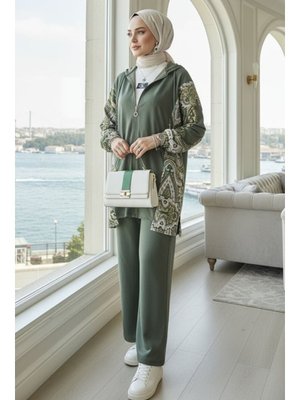 Bestenur Haki Desenli Oysho İkili Takım