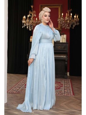 Neva Style Pelerin Detaylı Bebek Mavisi 5394bm