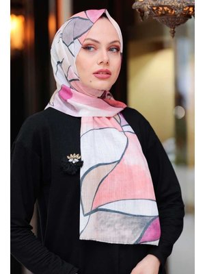 Neva Style Desenli Kiremit Şal 5214krmt