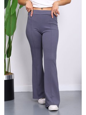 İmaj Butik Füme Yüksek Bel Çimalı İspanyol Pantolon