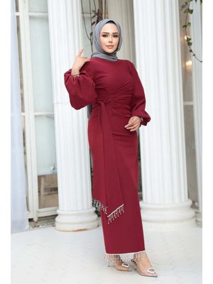 Neva Style Balon Kol Bordo 62251br