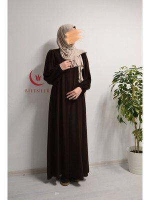 Bilenler Kuşaklı Medine İpeği Balon Kol Ferace