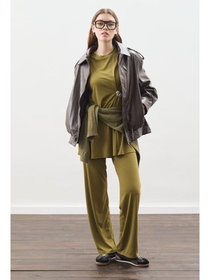 MANUKA Yeşil Düğüm Tasarımlı Pantolonlu Takım