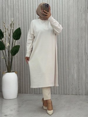 MODANURSEDA Taş Rengi Tunik