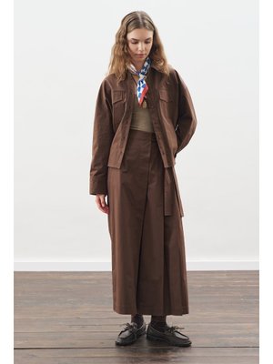 MANUKA Kahverengi Dikiş Detaylı Bomber Gömlek