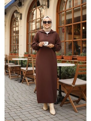Neva Style Kahverengi Triko Elbise 60321kh