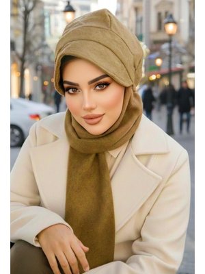 AİŞE TESETTÜR Hardal Kaşe Şapka