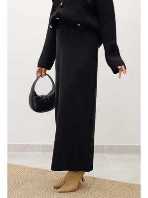 Tesettür Dünyası Siyah Triko Etek