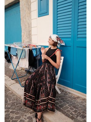 MANUKA Desenli Pamuklu Katlı Etek Alma