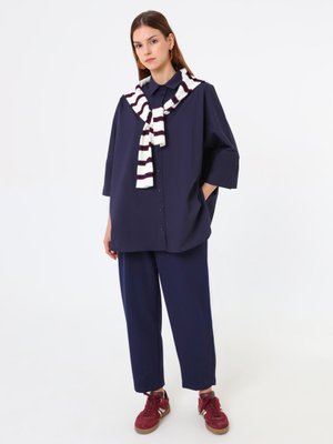 Benin Lacivert Yarım Kollu Gömlek