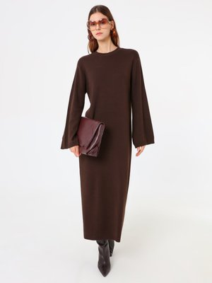 Benin Kahverengi Triko Elbise