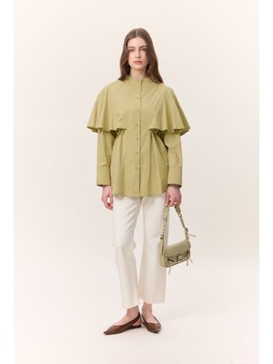 MANUKA Pelerinli Tasarım Gömlek Adaçayı