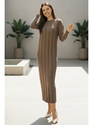 Benguen Vizon Triko Elbise