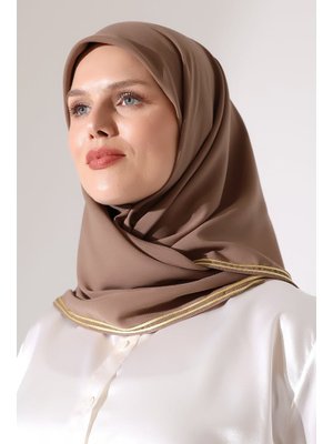 İhvanonline Vizon Biyeli Bürümcük Düz Şifon Eşarp