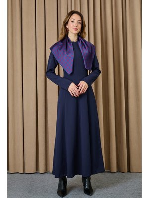 Podyumplus 12657elb Şal Detaylı Zarif Elbise