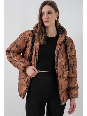 Bigdart Hardal Desenli Şişme Mont