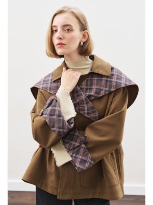 MANUKA Haki Greta Şal Detaylı Parka Ceket