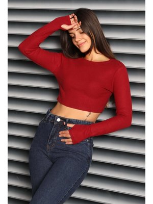 Tofisa Bordo Uzun Kollu Kaşkorse Crop