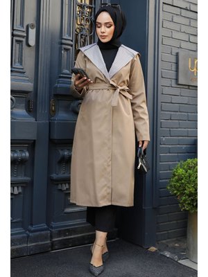 Neva Style Kemerli Vizon Kap 689v