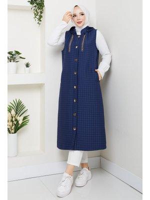 Pamuk Butik Gold Aksesuar Detaylı Kapitone Yelek