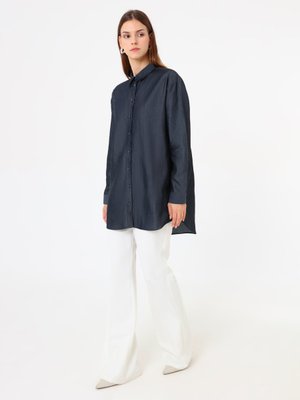 Benin Exclusive Düğmeli Gömlek Koyu İndigo