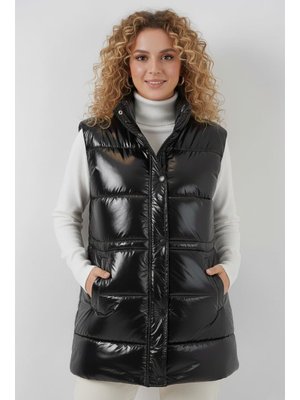 Benguen Siyah Parlak Yelek