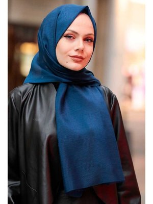 Neva Style Çizgili Lacivert Şal 7547l