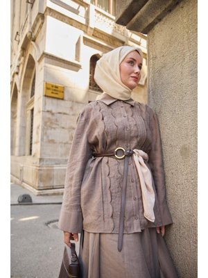 Silk Home Monogram Pamuk İpek Eşarp