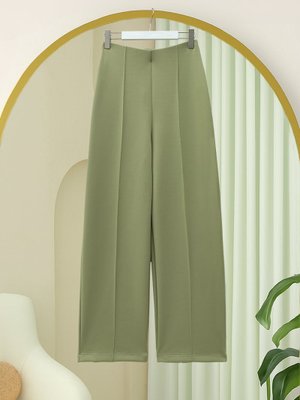 Podyumplus Çağla Y. Bol Paça Çimalı İki İp Penye Pantolon