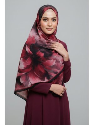Tofisa Bordo Mystic Flora Serisi Pamuk Şal