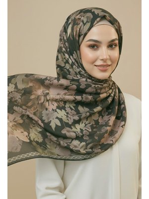 Tofisa Haki Hakı Midnight Bloom Serisi Pamuk Şal