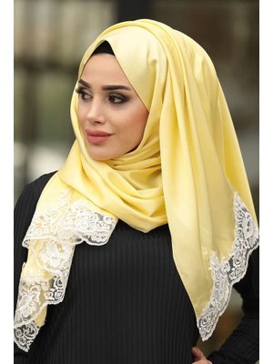 Neva Style Dantelli İpek Görünümlü Şal