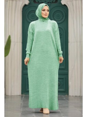Neva Style Mint Triko Elbise 20161mınt