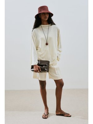 MANUKA Bej Keten Karışımlı Bluz